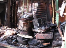 Пожар овъгли стока за 7000 лв. на пазара