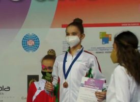 Първи медал за Дара Стоянова като състезателка на Националния отбор по художествена гимнастика