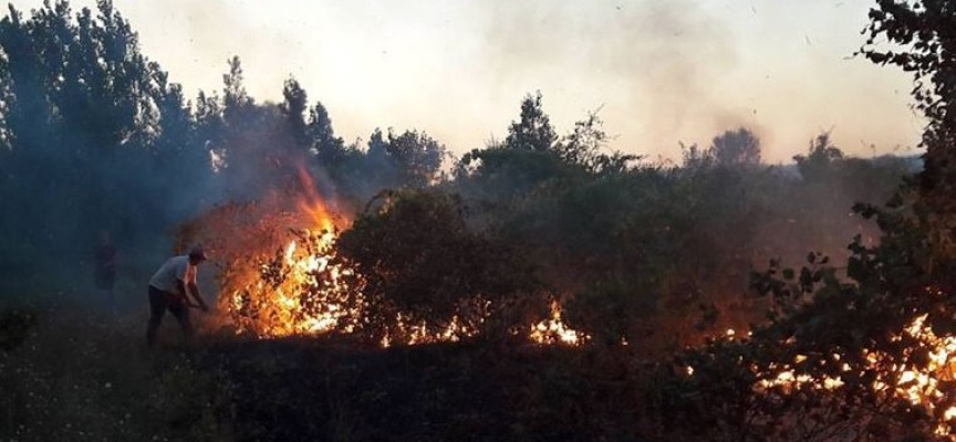 Пожар вилня край Карабунар