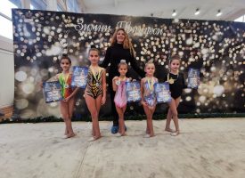 Гимнастичките на СК „Диляна Прима“ направиха пълен комплект от медали в „Зимни принцеси“ във Велико Търново